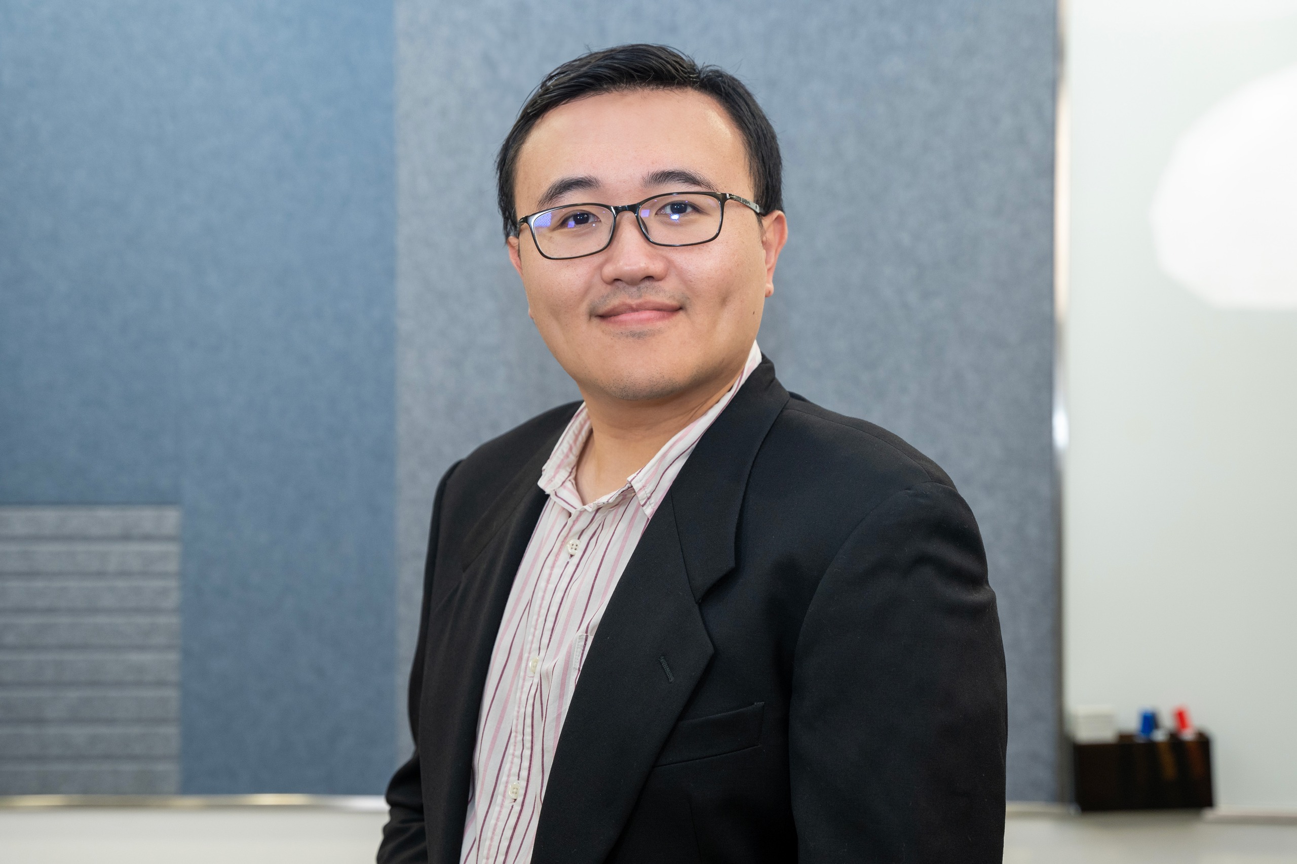 Hao-Yen Tang in his office