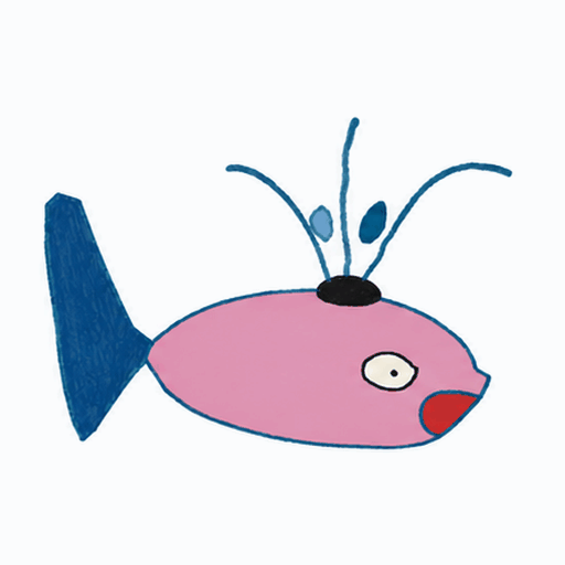 The pink fish moves its body and tail.