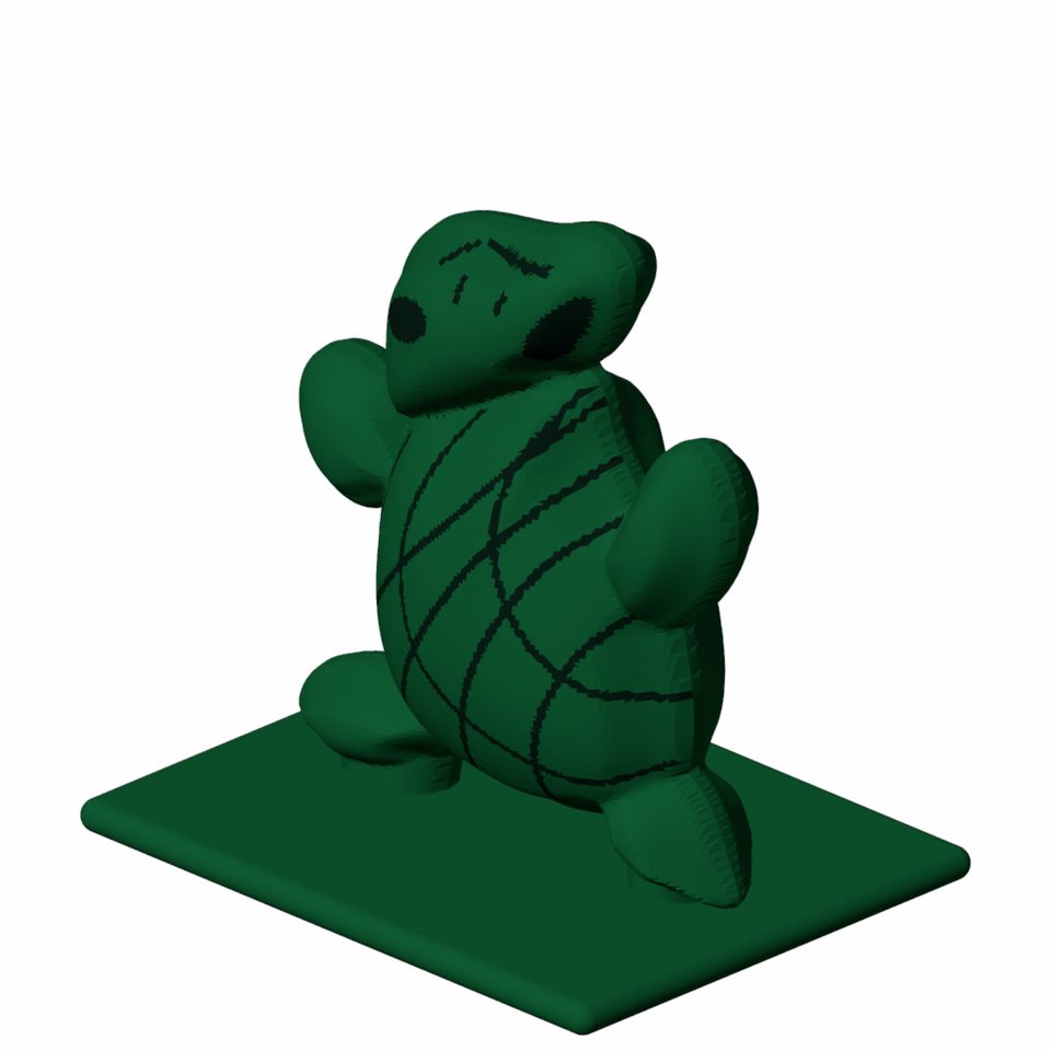 A green turtle — model_render
