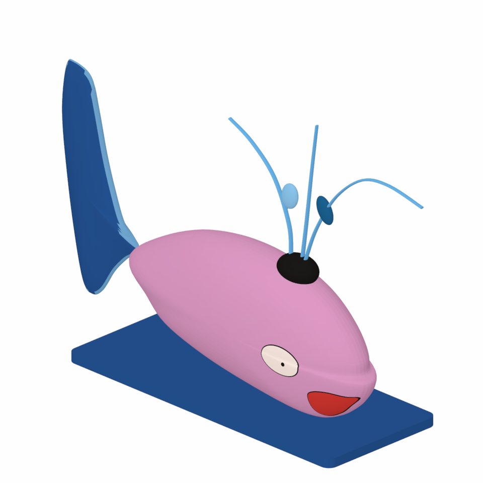 A pink fish — model_render